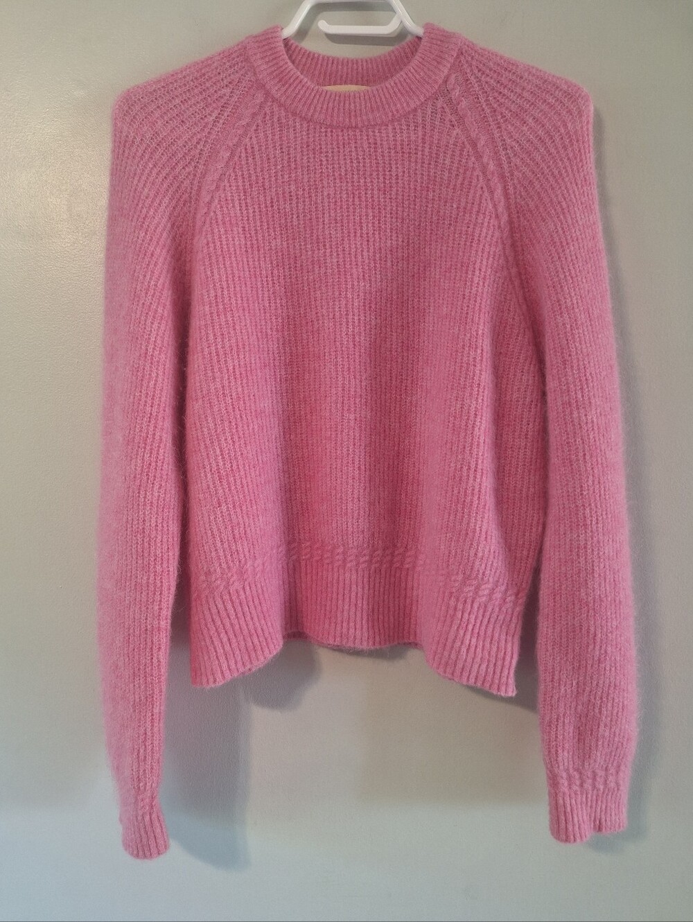 Sezane Crewneck Jumper In Bubble Gum Pink - M